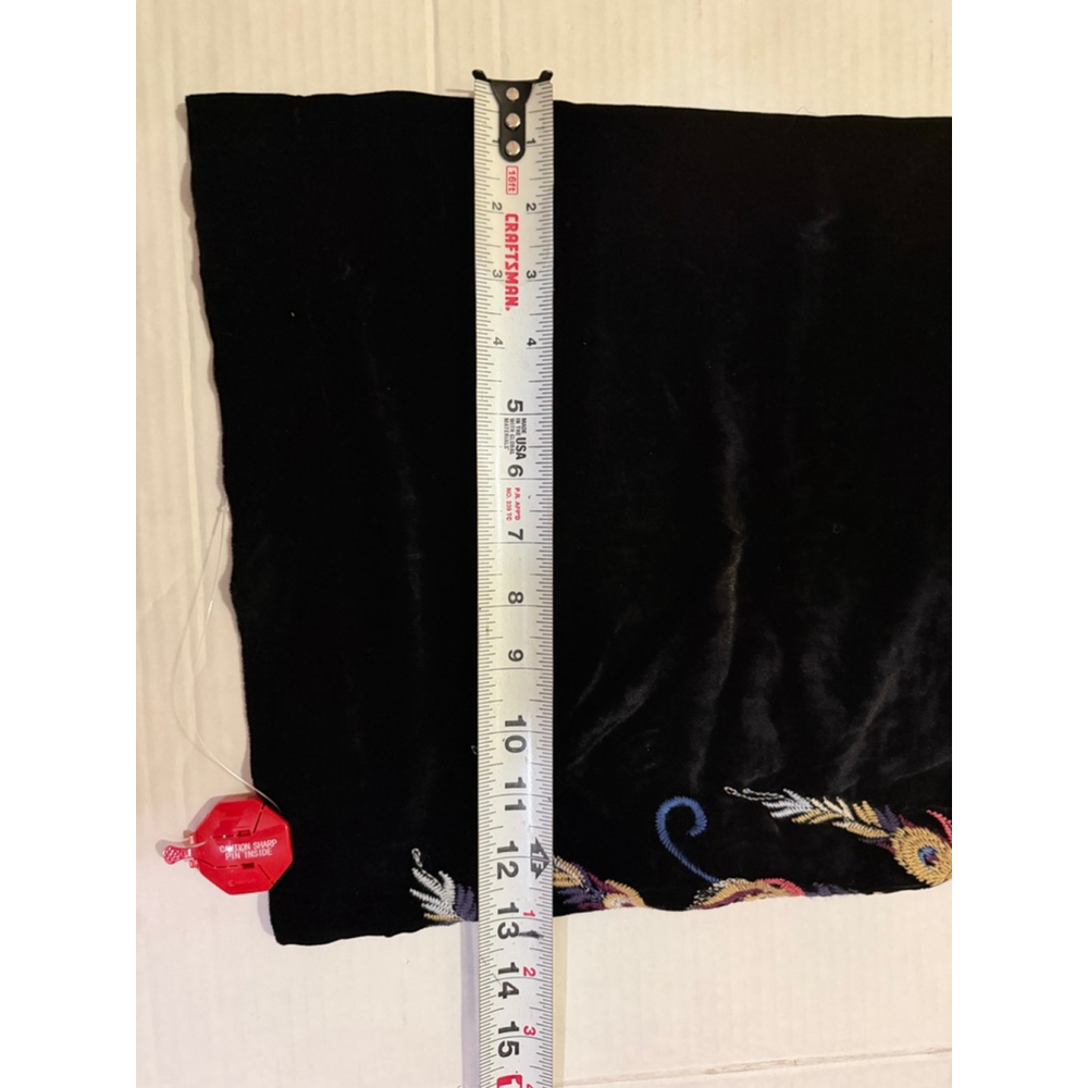 NWT JOHNNY WAS $328 (S) Steffania WIDE LEG EMBROIDERED VELVET PANTS BLACK - Picture 3 of 11